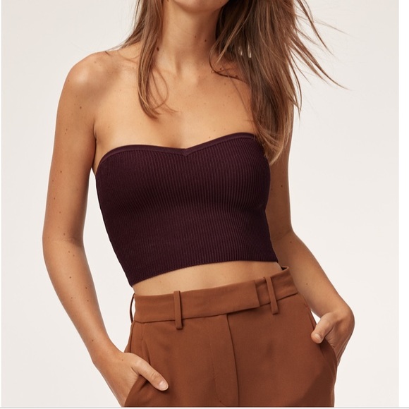 Aritzia Tops - Babaton Knit Black Crop Top NWT!